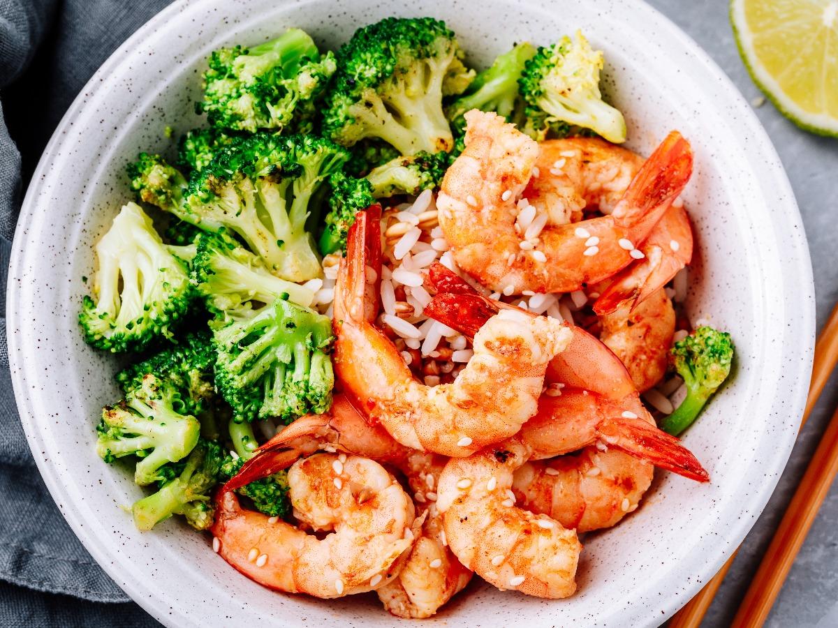 how many calories in shrimp and broccoli with fried rice