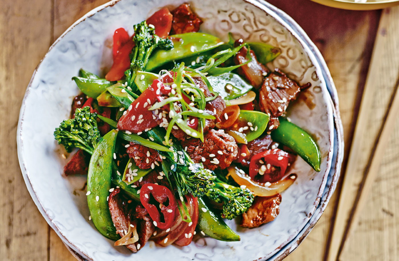 how many calories in stir fry beef strips